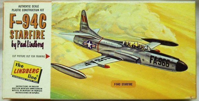 Lindberg 1/51 Lockheed F-94C Starfire, 459-50 plastic model kit